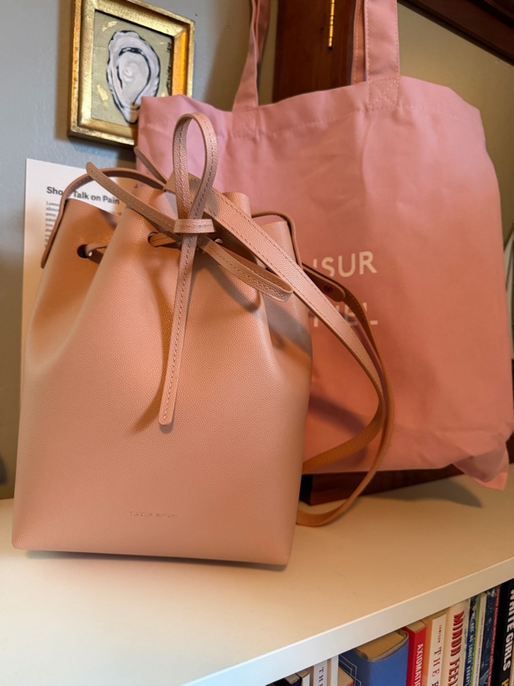 *NEW* Mansur Gavriel Mini Bucket Bag in Cipria